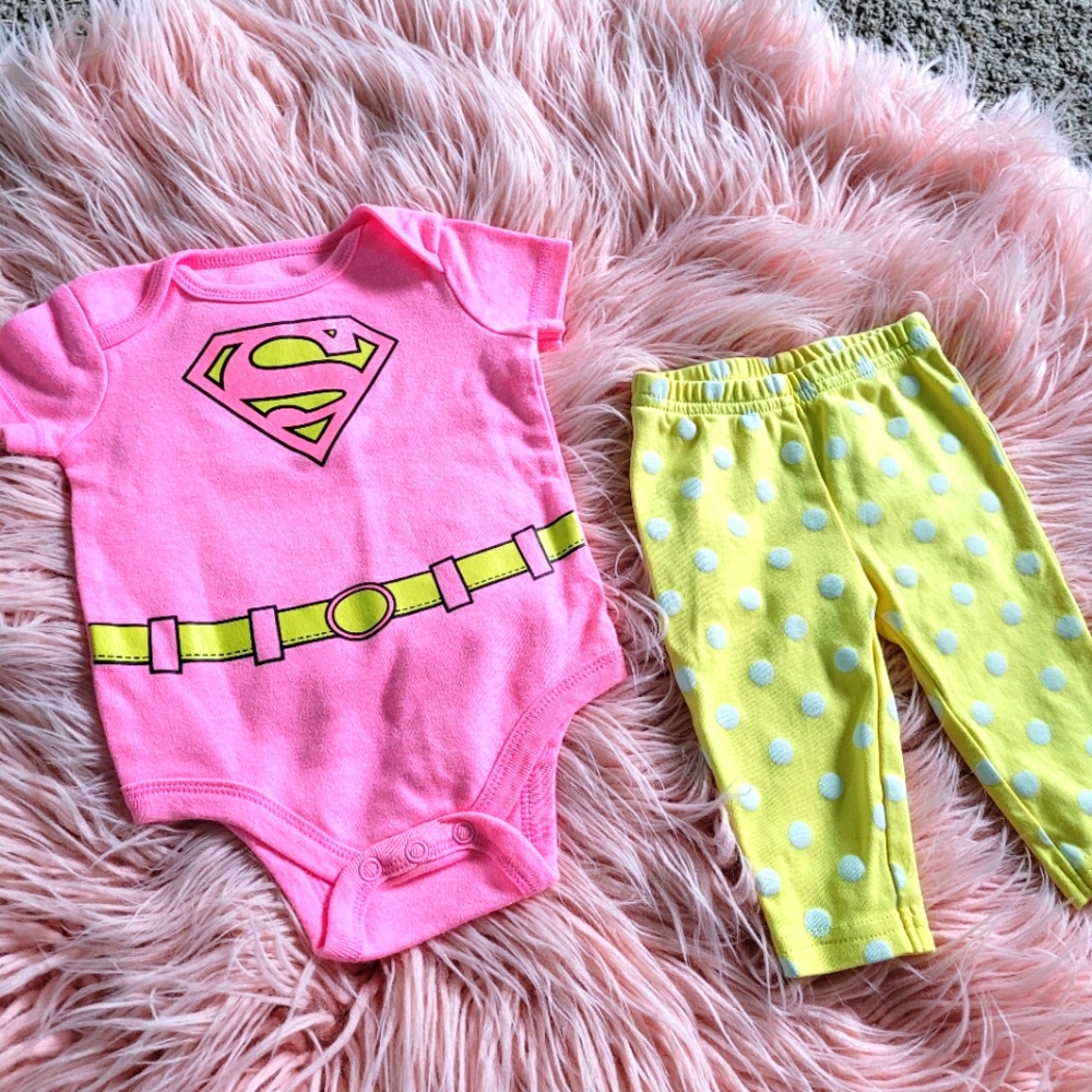 Baby girl super girl bodysuit/onesie